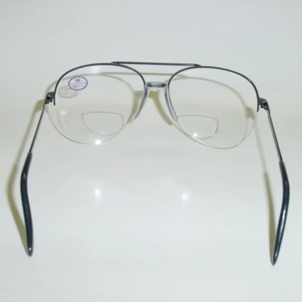 (NWT) Vintage 90's Aviator Metal Bi-Focal Reading Glasses +1.25 - Picture 3 of 3